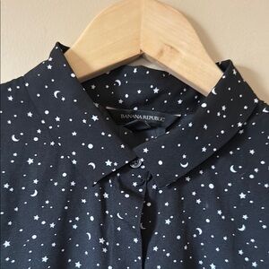 Black Top with Celestial Print